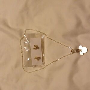 Nwt mickeymouse earrings and necklace